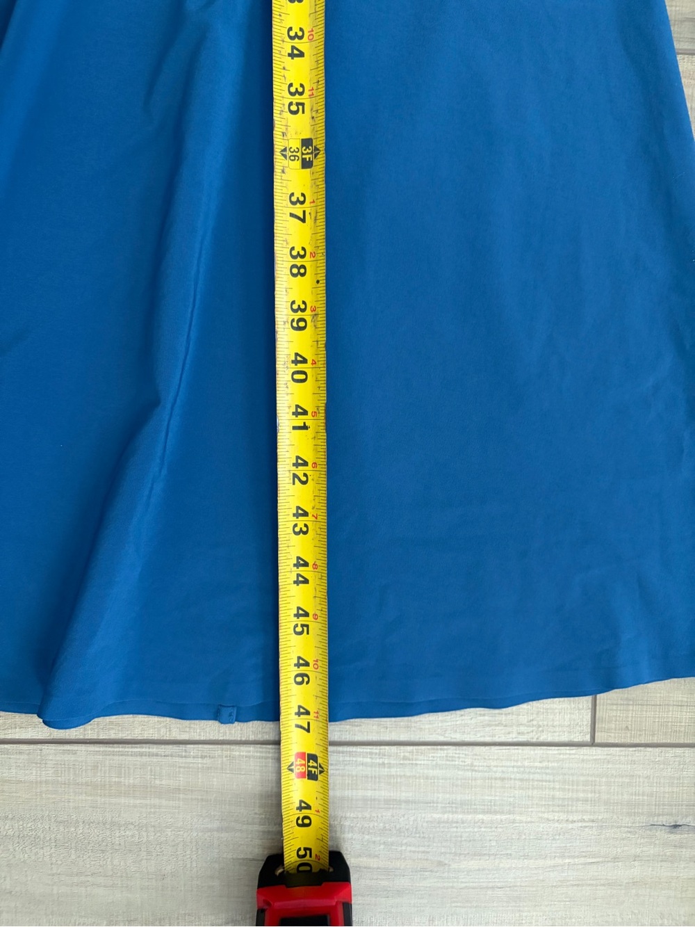 Athleta Ryder Cap Sleeve V Neck Midi Jay Blue Fit and Flare Dress Medium - Picture 9 of 10